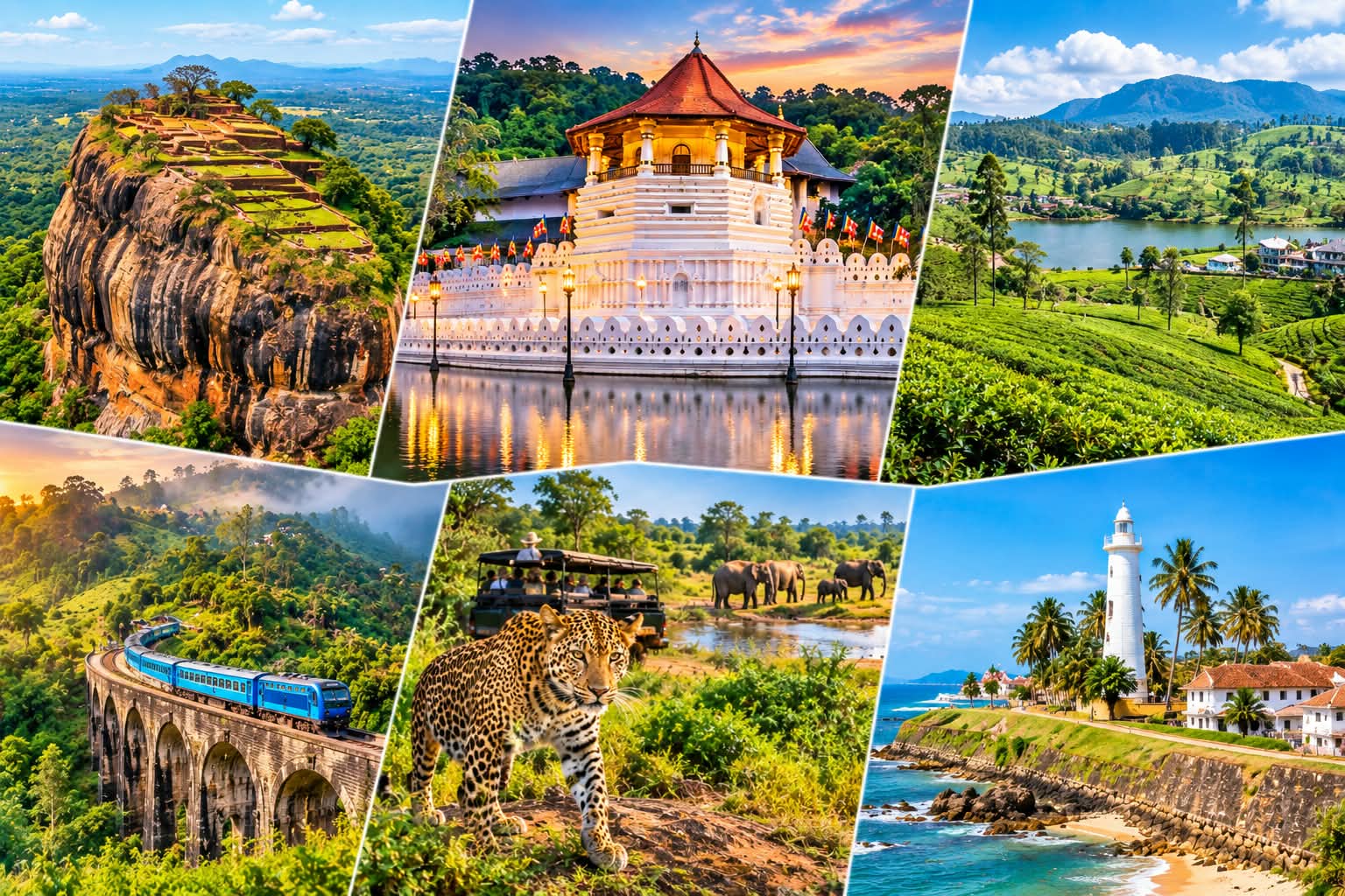 5 Days Sri Lanka Tour – Sigiriya- Kandy- Nuwara Eliya- Ella- Yala & Galle
