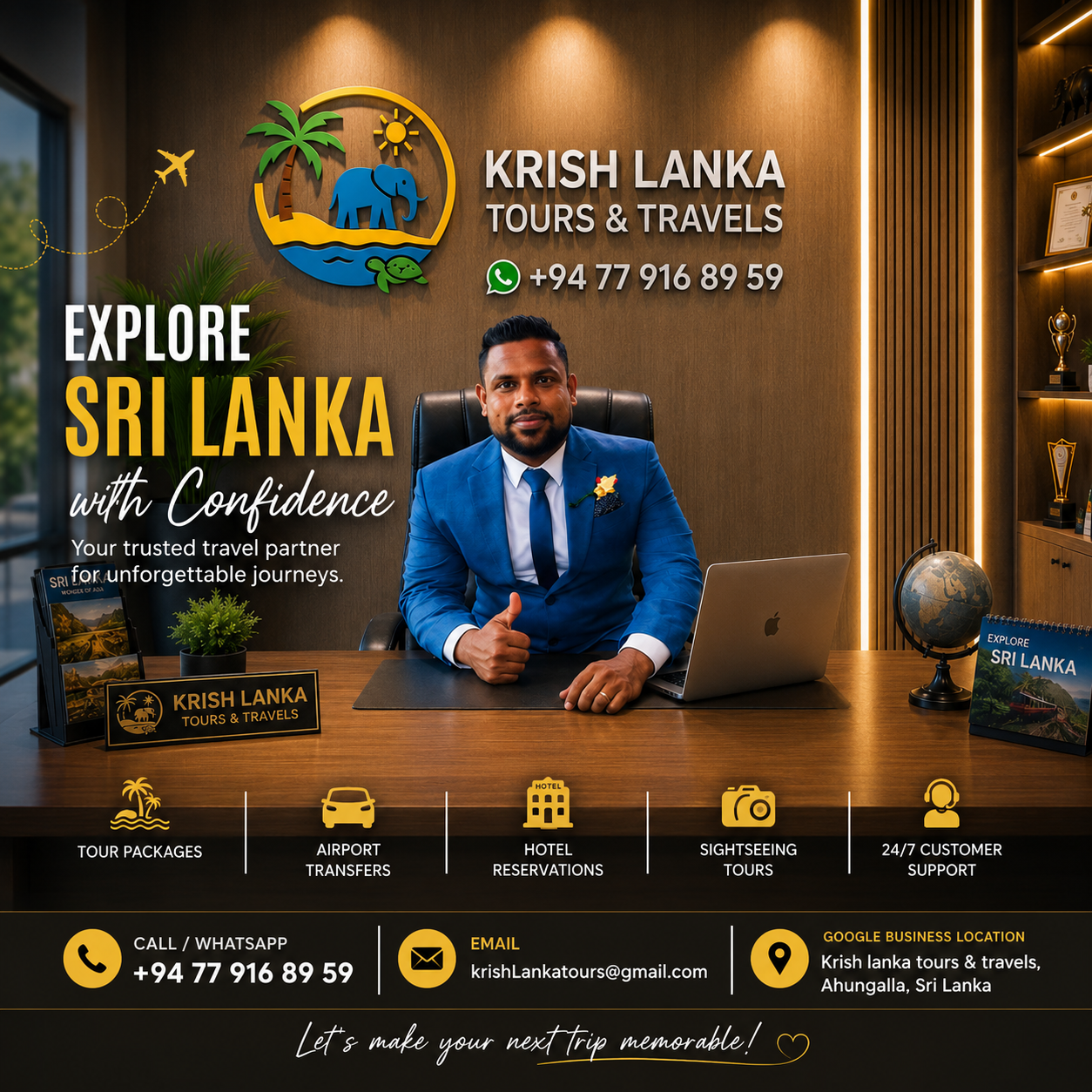 Krish Lanka Tours & travels owner & guide