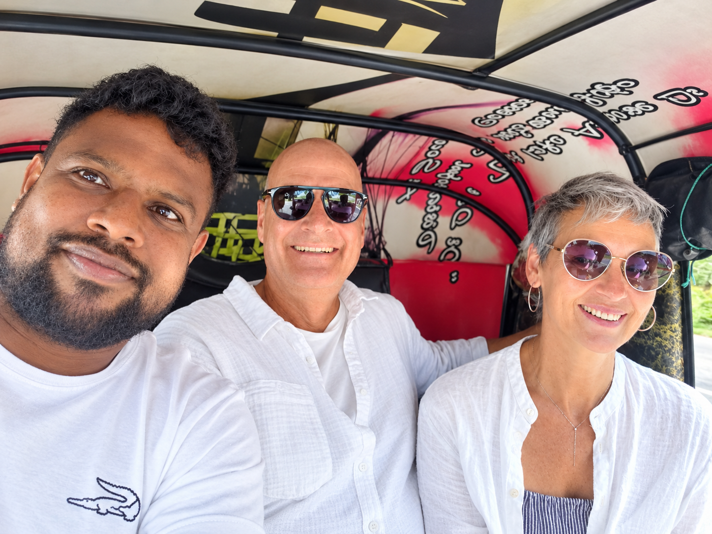 Ahungalla Village tour by tuk -tuk with French couple
